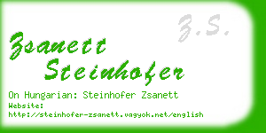 zsanett steinhofer business card